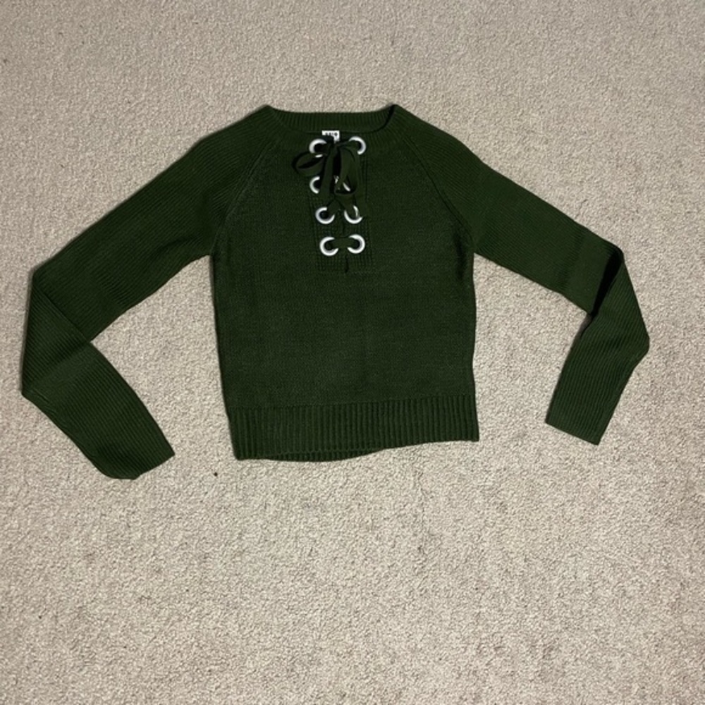 UNIQ from LUCCA Couture Green long sleeve sweater‎ Small